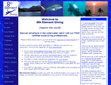 Tablet Screenshot of 8thelementdiving.com